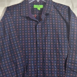 Bristol &‎ Bull Patterned Button Down Size XL P2P 25" Length 33"  Sleeves 26.5"